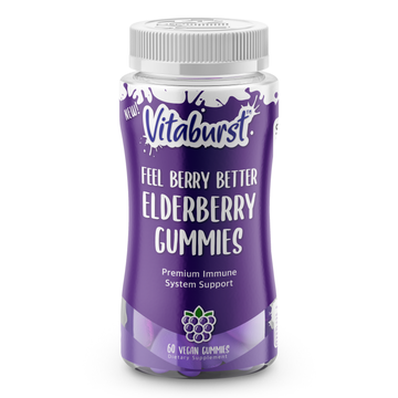 Elderberry Gummies with Zinc and Vitamin C - Vegan Immune Support - 60ct