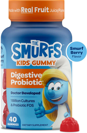 The Smurfs Probiotics for Kids for Digestive Support and Healthy Gut (40 count)